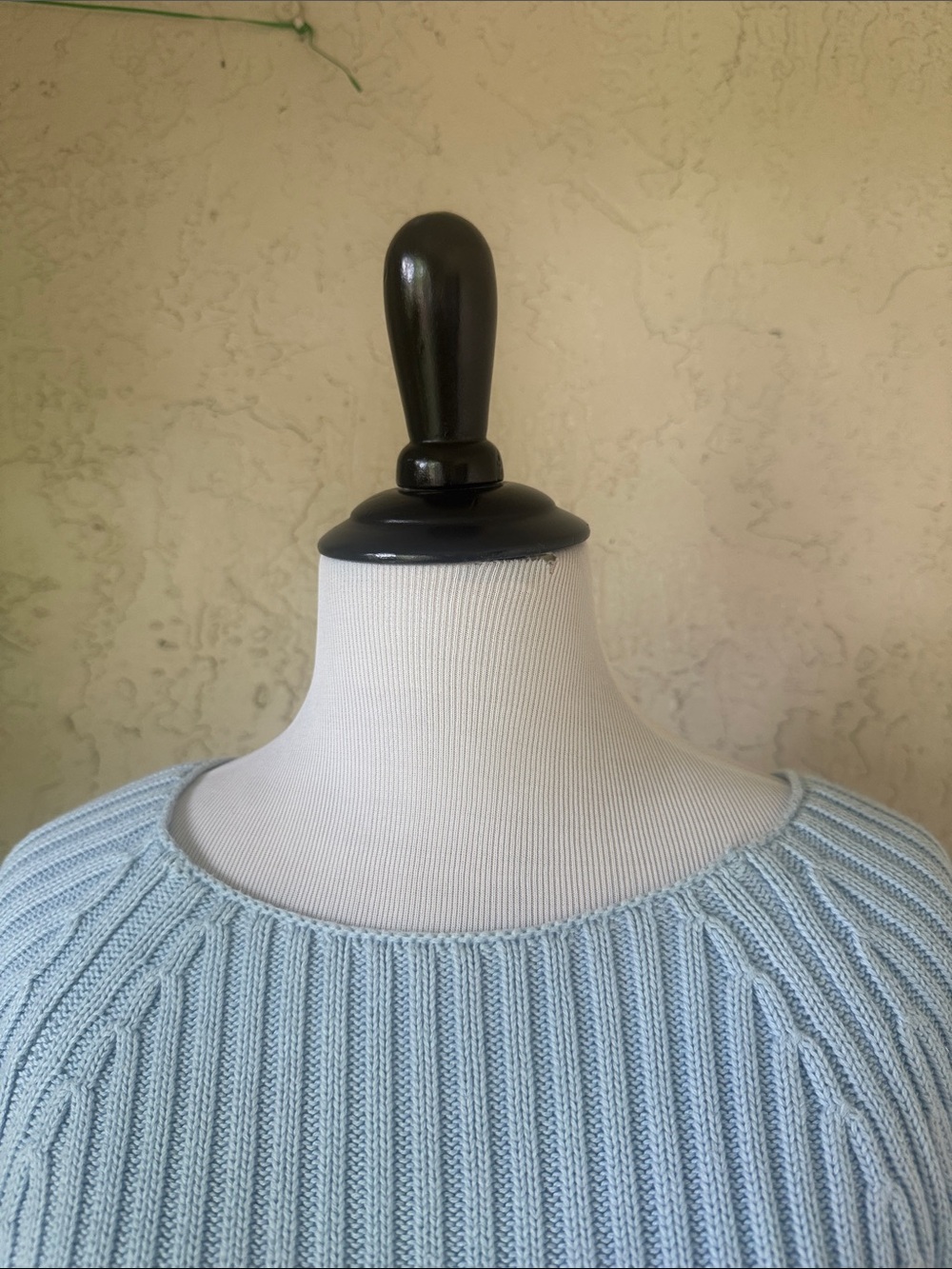 GAP Light Blue Ribbed Scoop Neck Sweater - Picture 2 of 8